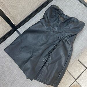 Zara faux leather romper